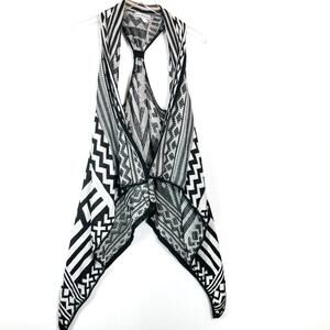 Body Central Sleeveless Drape Geometric Cardigan NWT Size‎ M